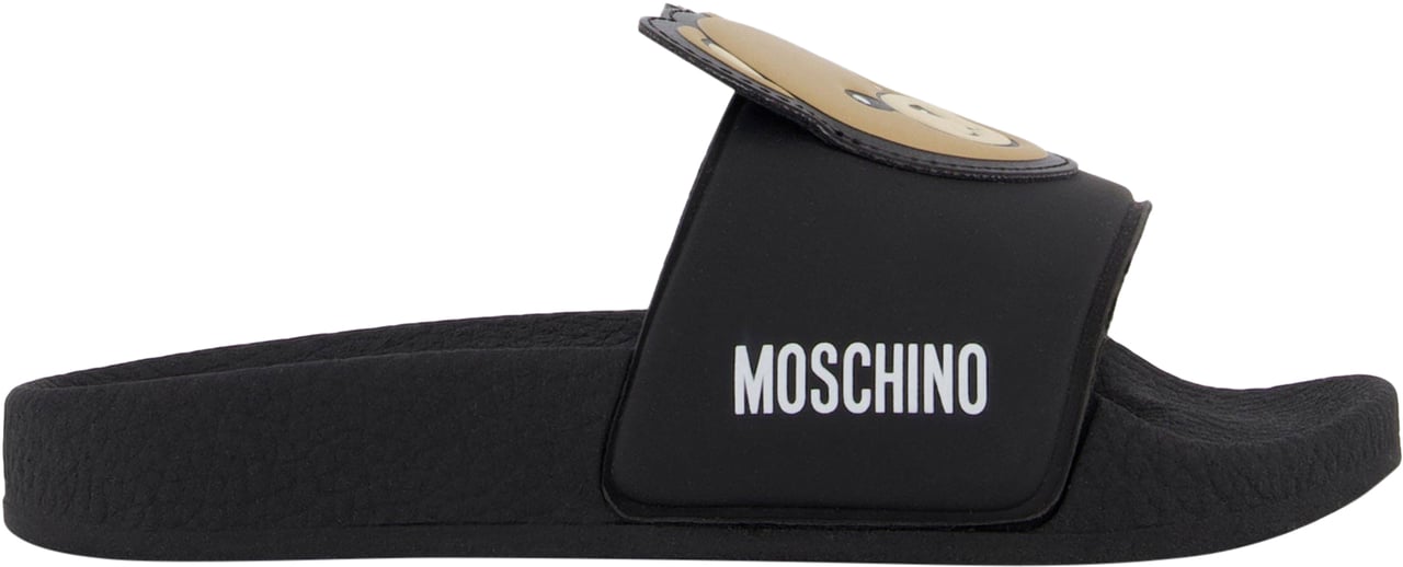 Moschino Moschino Unisex Slippers In Zwart Zwart