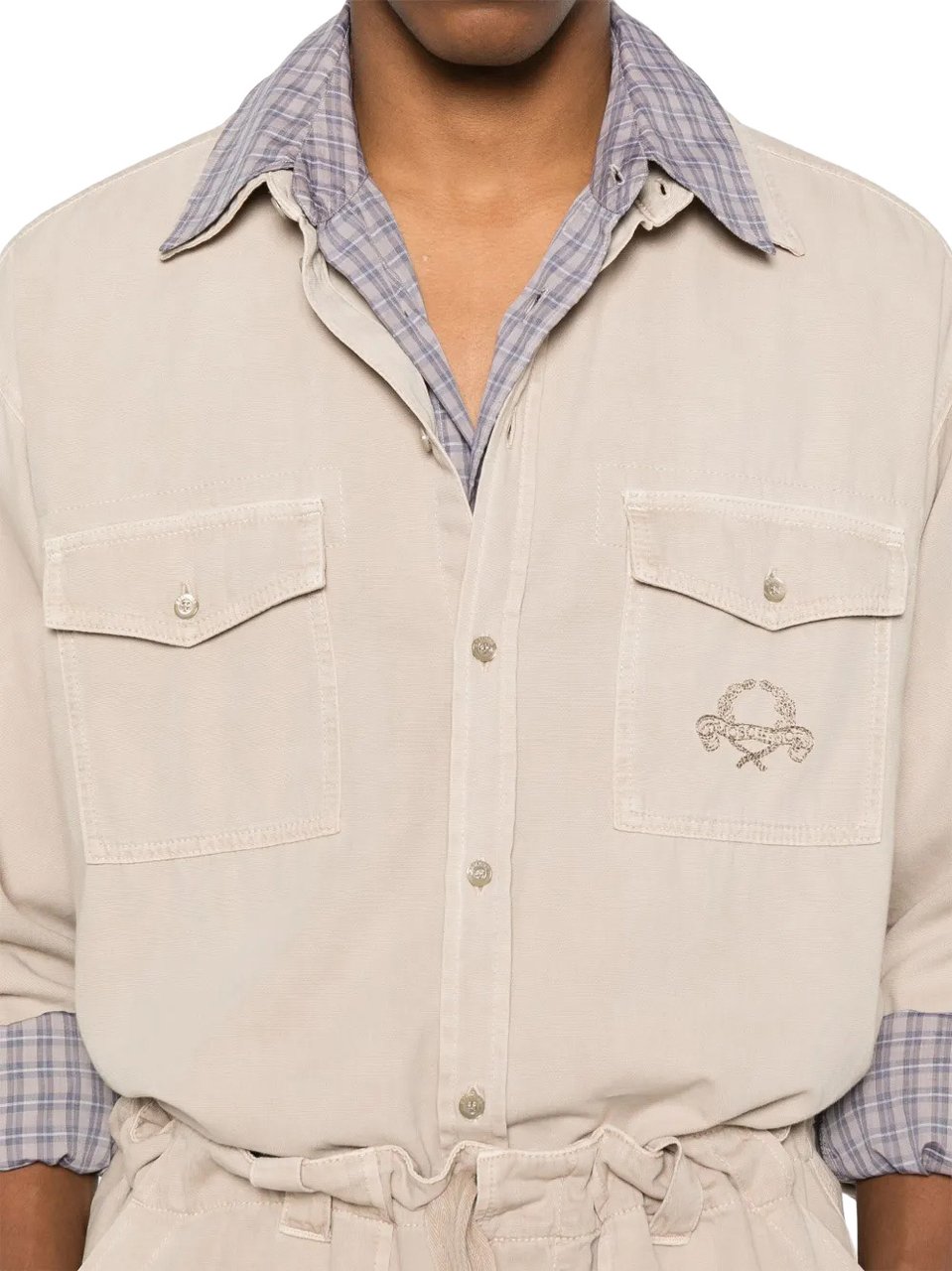 Moschino Tailored White Shirt With Structured Collar And Buttoned Cuffs Neutraal