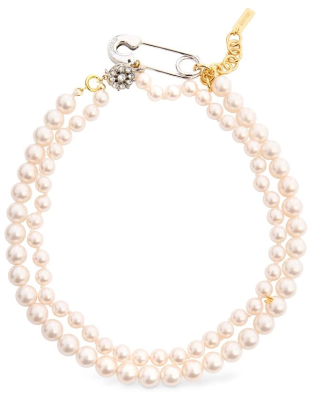 Moschino Pearl Necklace Wit