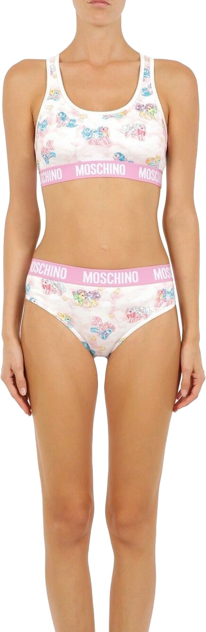 Moschino White Two-Piece Sleepwear My Little Pony Bikini Divers
