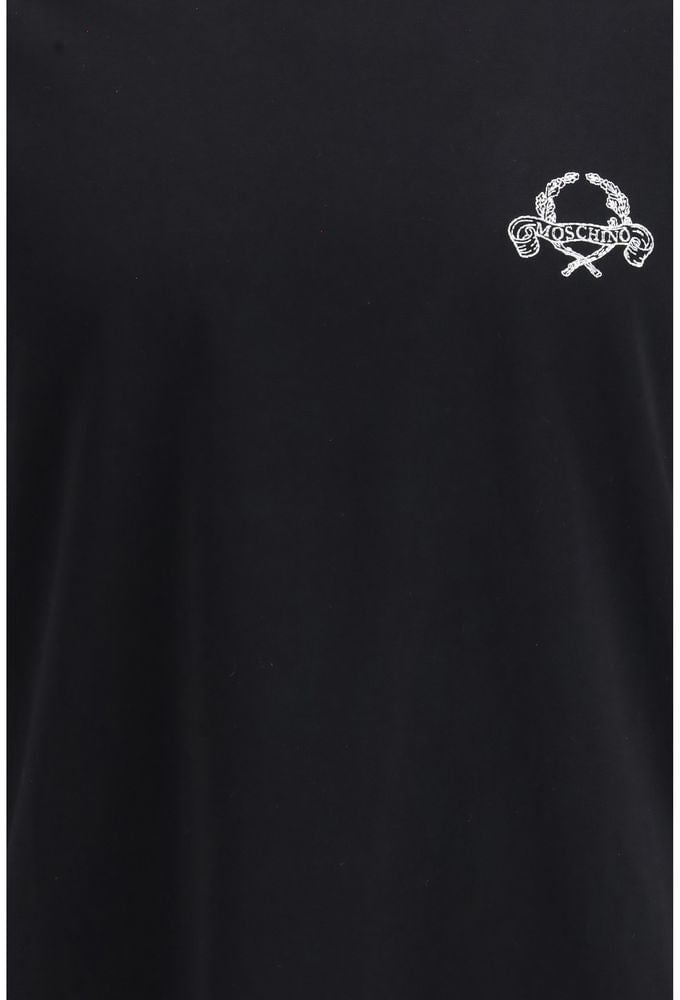 Moschino Black Cotton T-Shirt Zwart