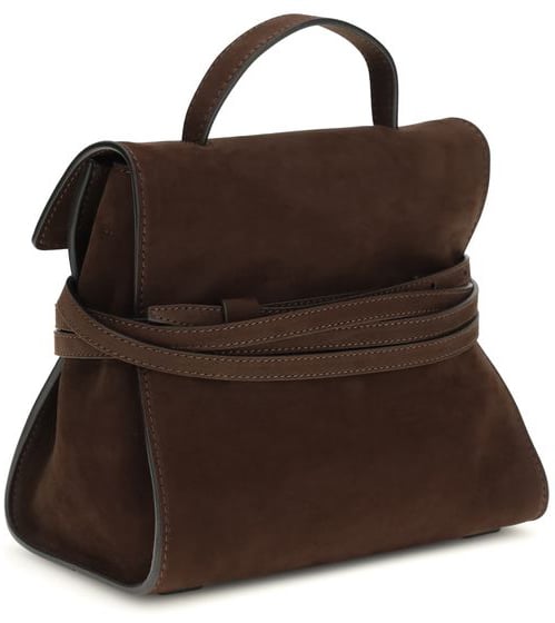 Moschino Moschino Brown Calf Leather Bos Taurus Handbag Bruin