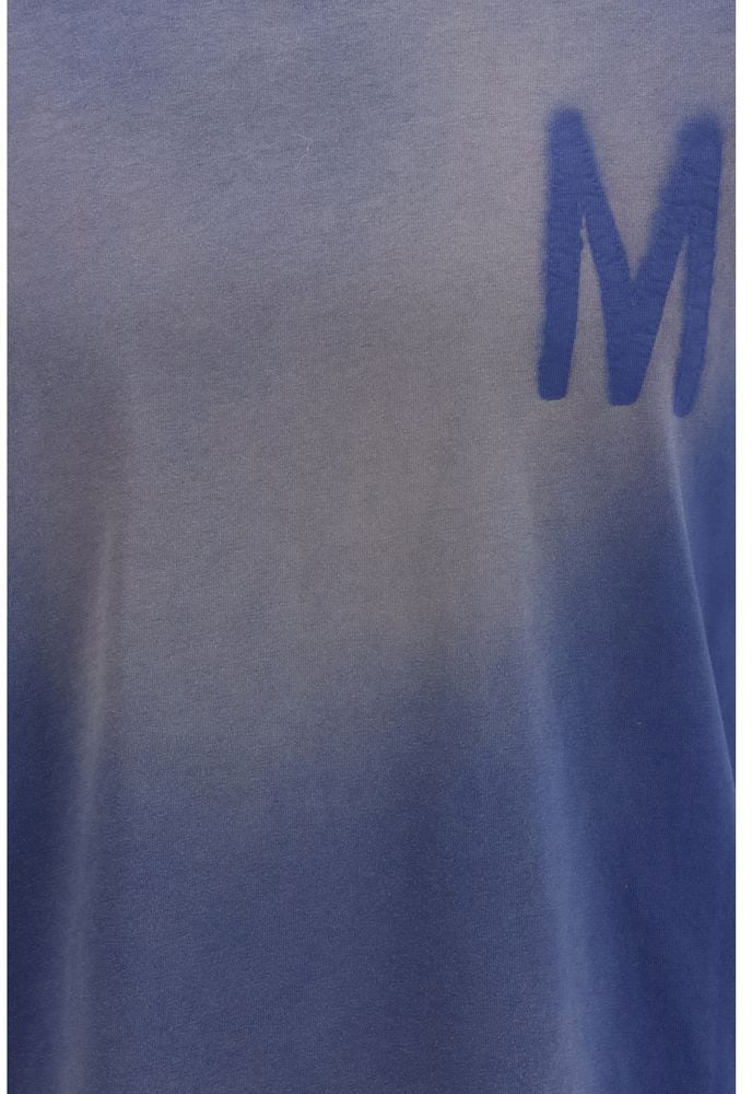 Moschino Blue Cotton T-Shirt Blauw