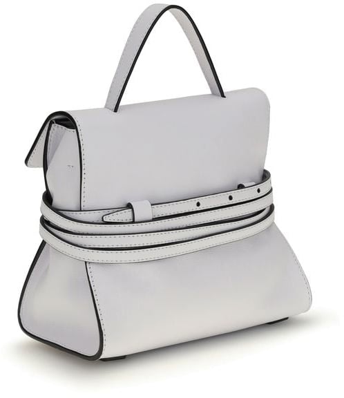 Moschino Moschino White Calf Leather Bos Taurus Handbag Wit