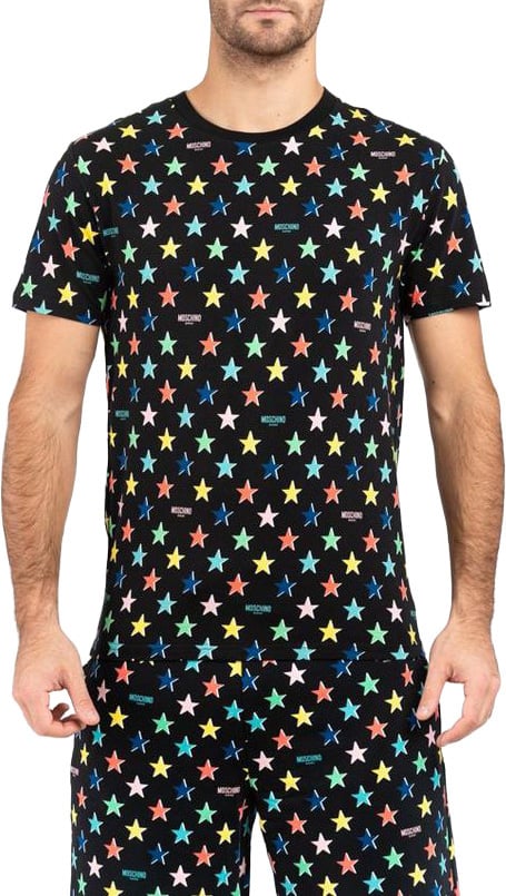 Moschino Black Cotton T-Shirt Zwart