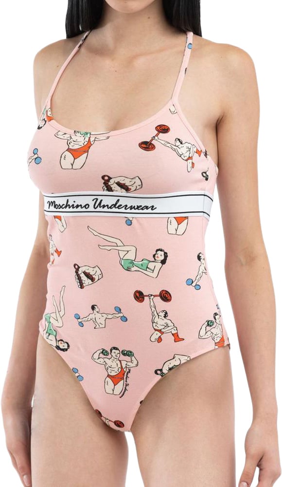 Moschino Moschino Pink Cotton Bodysuit Roze