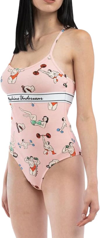 Moschino Moschino Pink Cotton Bodysuit Roze