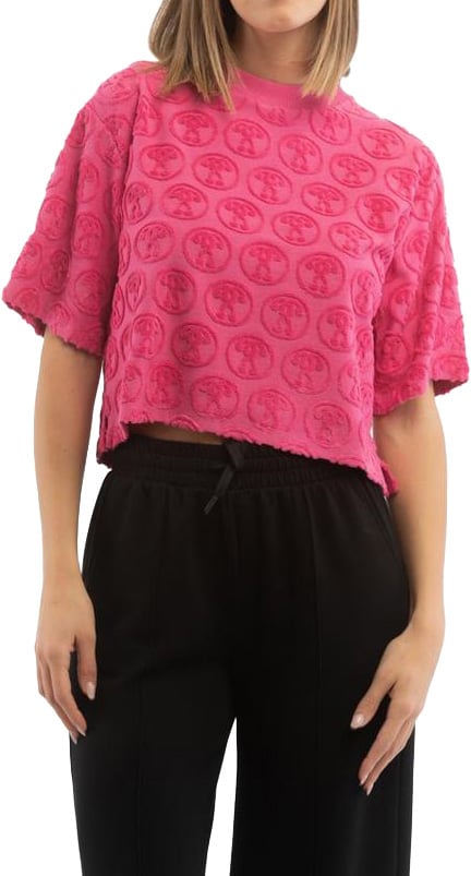 Moschino Fuchsia Cotton T-Shirt Roze
