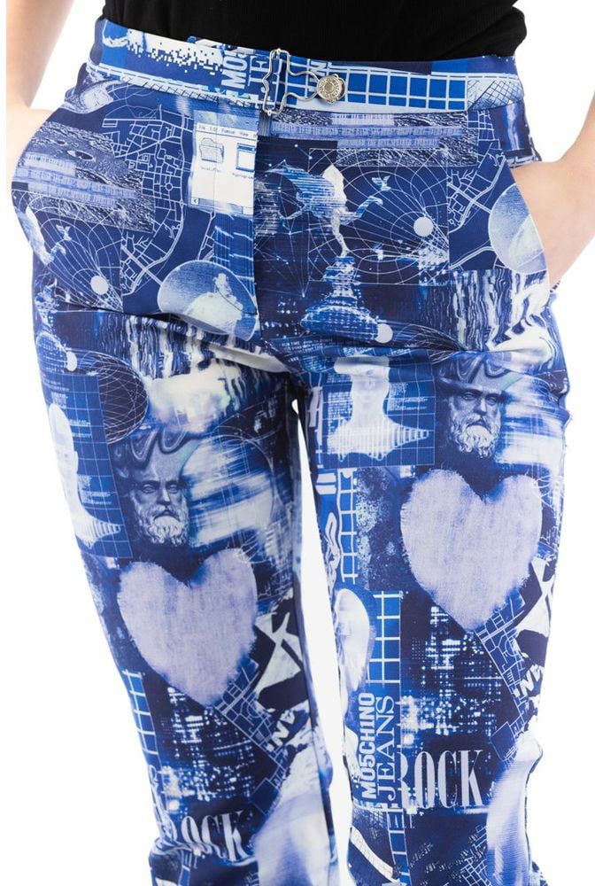 Moschino Multicolor Cotton Casual Pants Divers