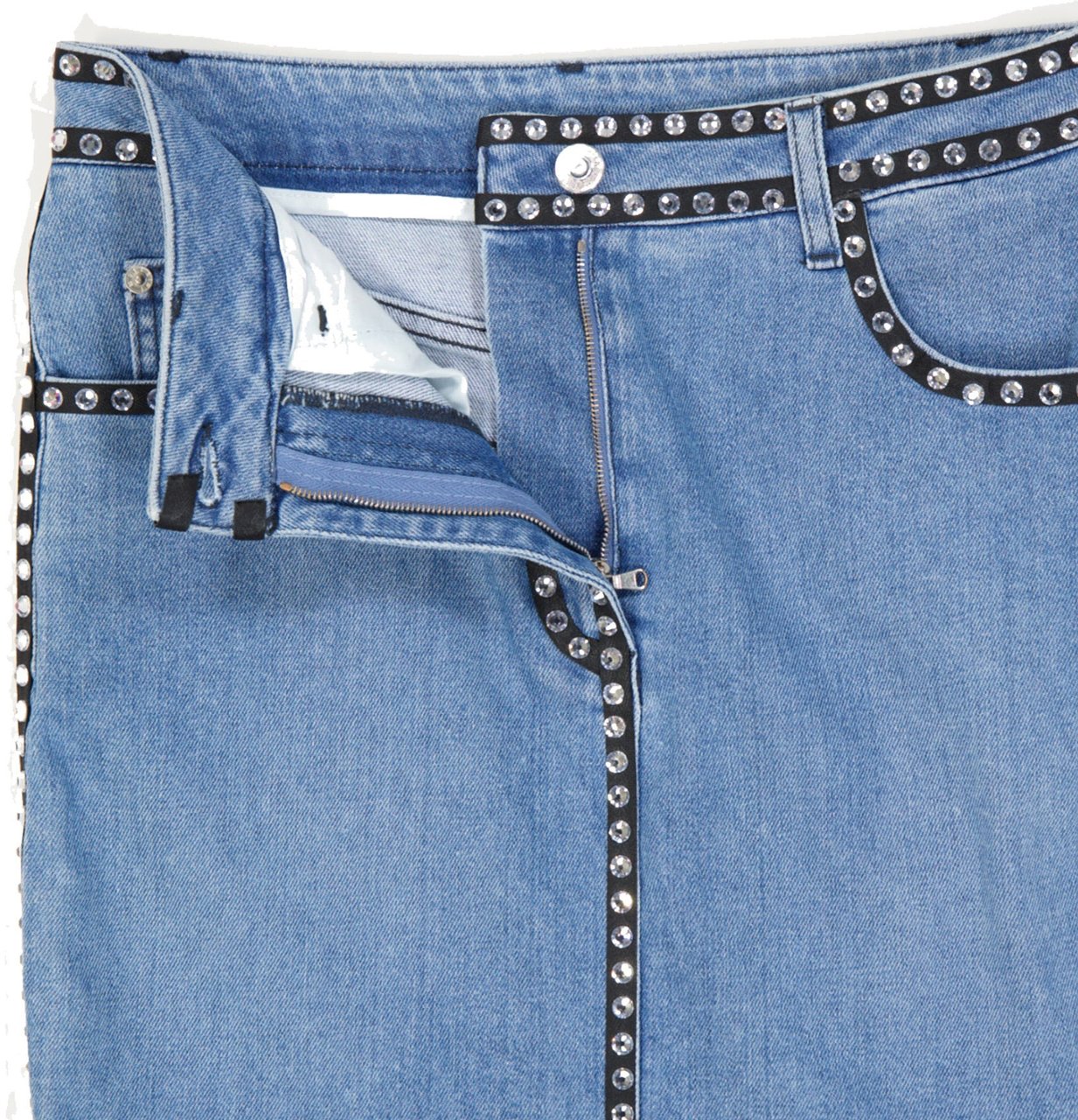 Moschino Moschino Couture Cotton Denim Skirt Blauw