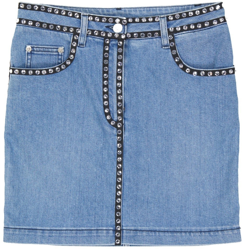 Moschino Moschino Couture Cotton Denim Skirt Blauw
