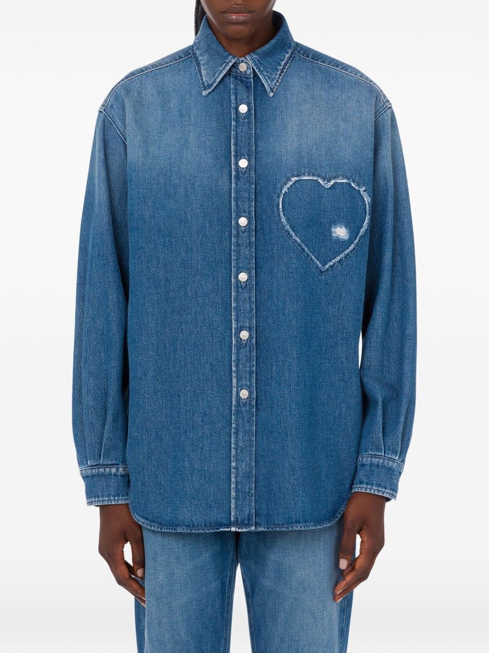 Moschino Top Denim Blauw
