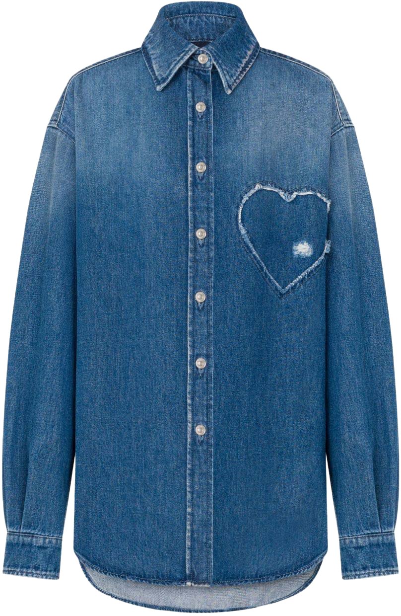 Moschino Top Denim Blauw