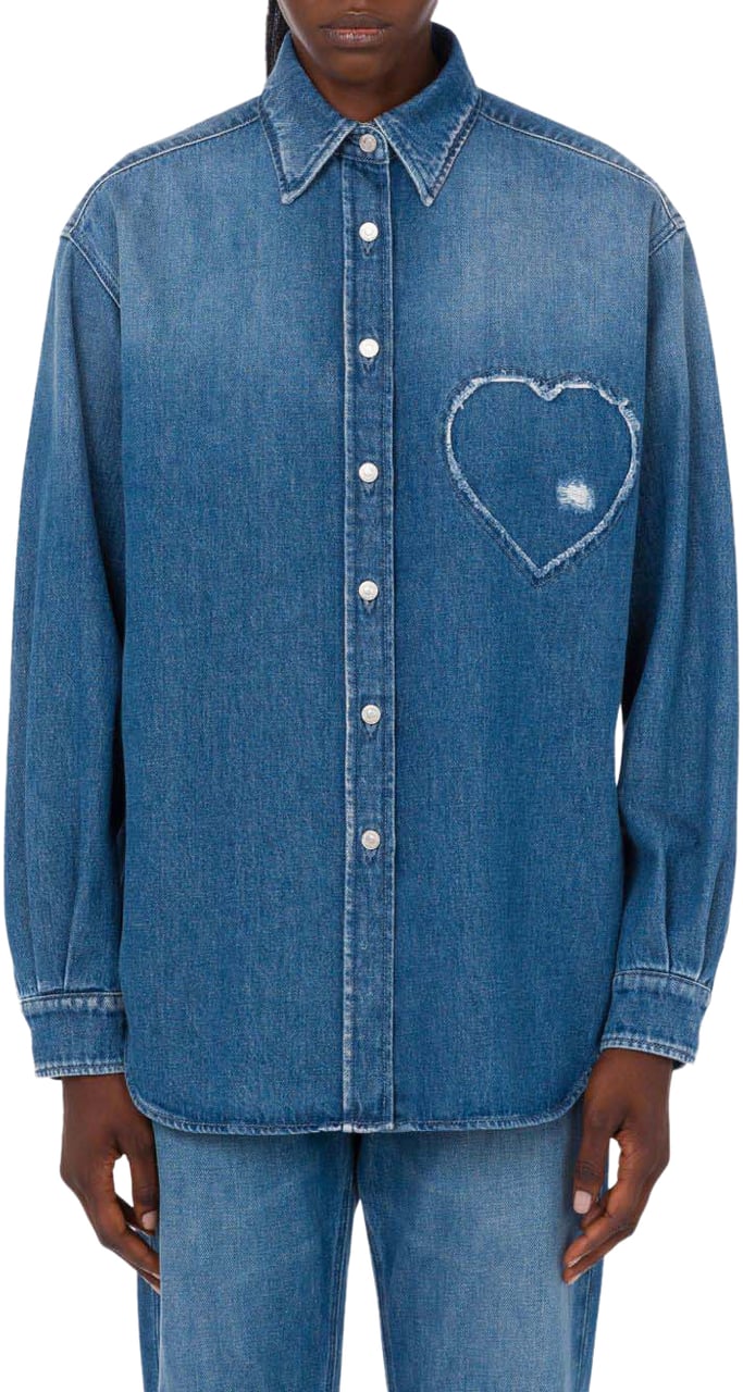 Moschino Top Denim Blauw