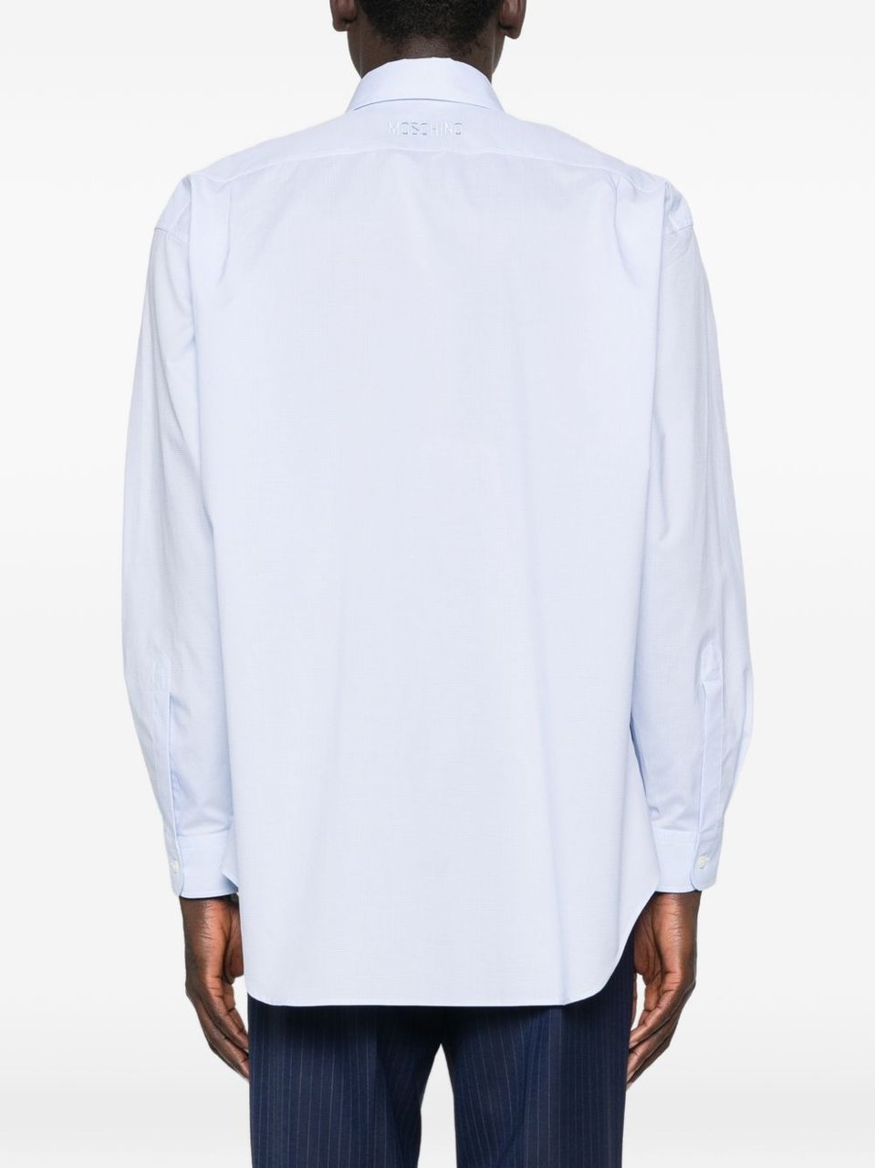 Moschino White Silk and Nylon Shirt with Heart-Shaped Pocket Paars