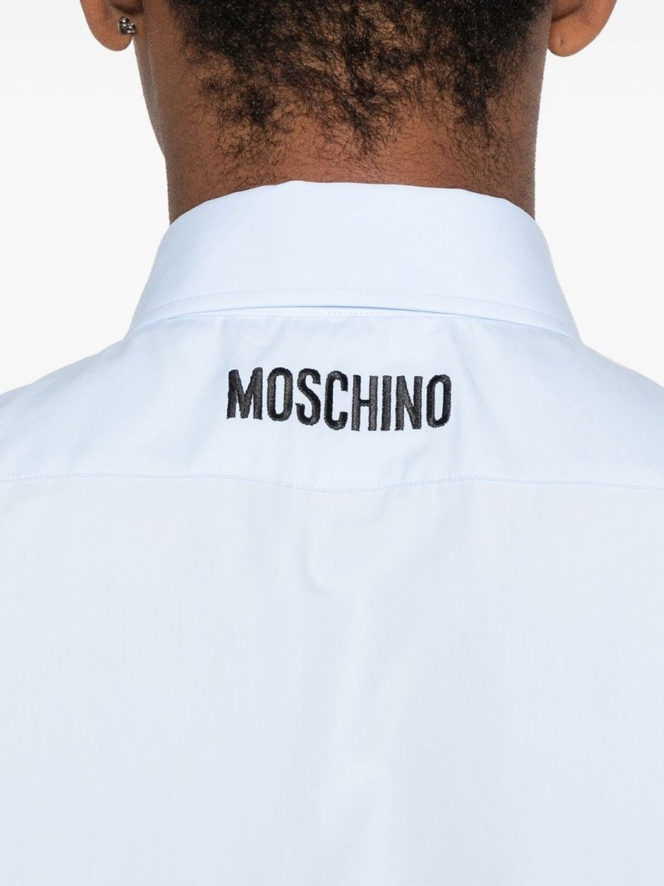 Moschino Light Blue Cotton Shirt Paars