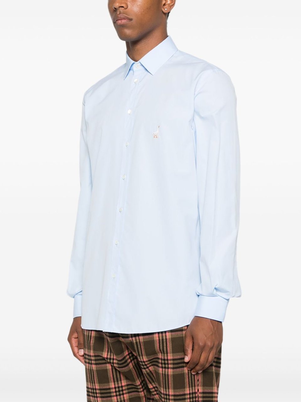 Moschino Light Blue Cotton Shirt Paars