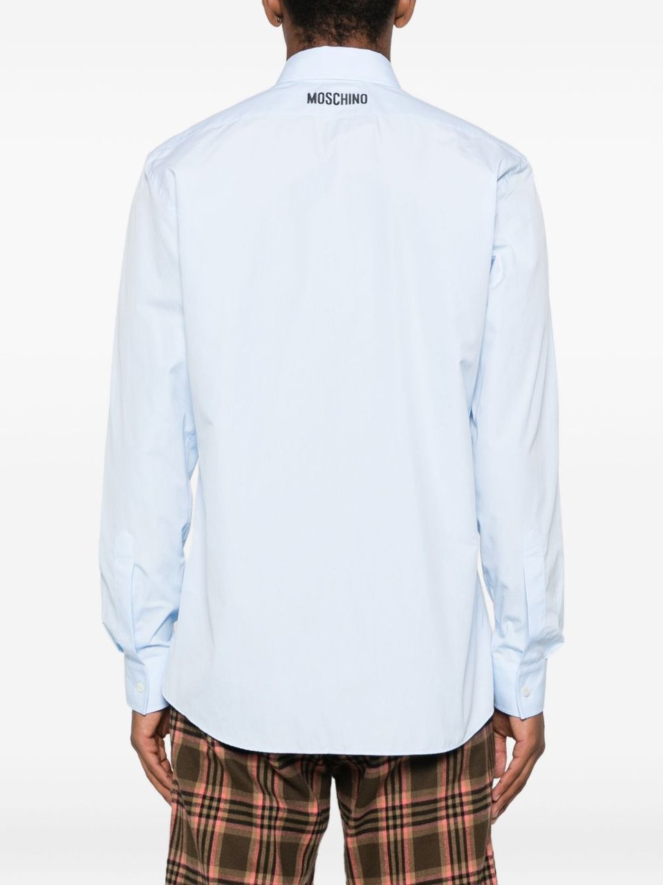 Moschino Light Blue Cotton Shirt Paars