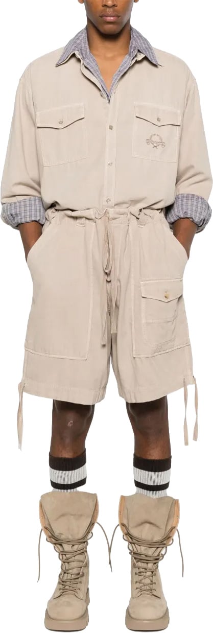 Moschino Tailored White Shirt With Structured Collar And Buttoned Cuffs Neutraal