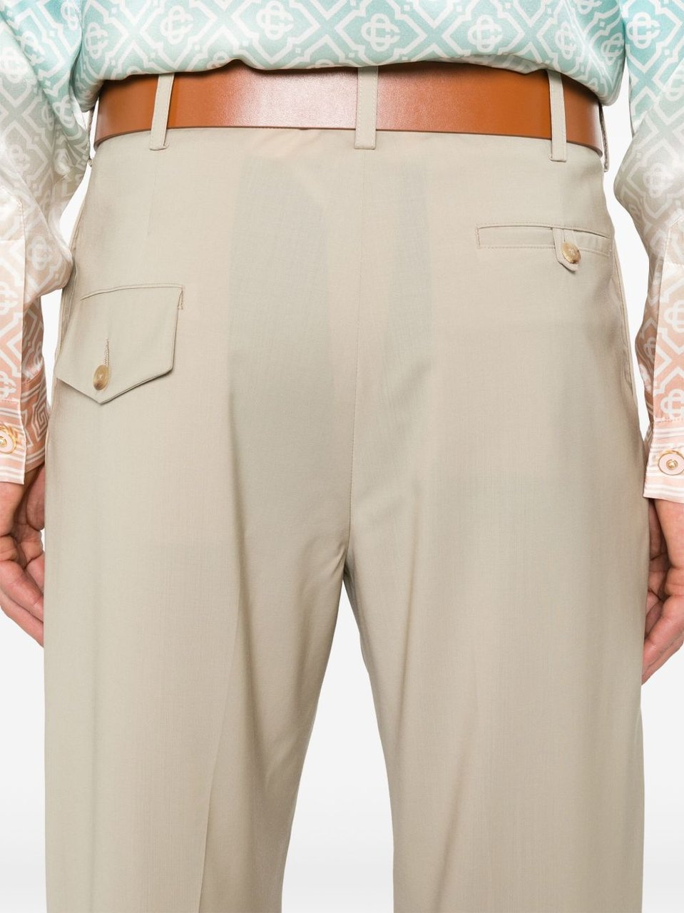 Moschino Light Beige Trousers Neutraal