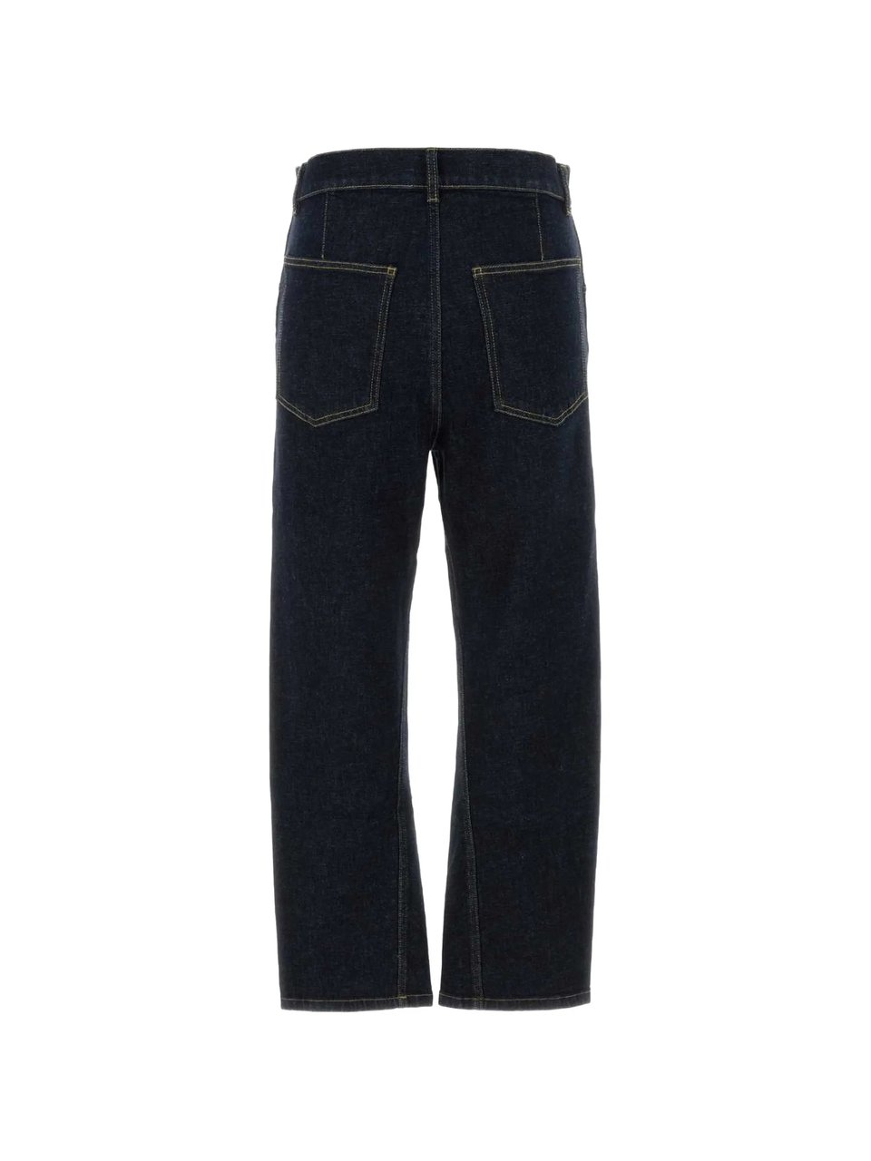 Moschino Indigo Cropped Five Pocket Cotton Denim Pants Zwart