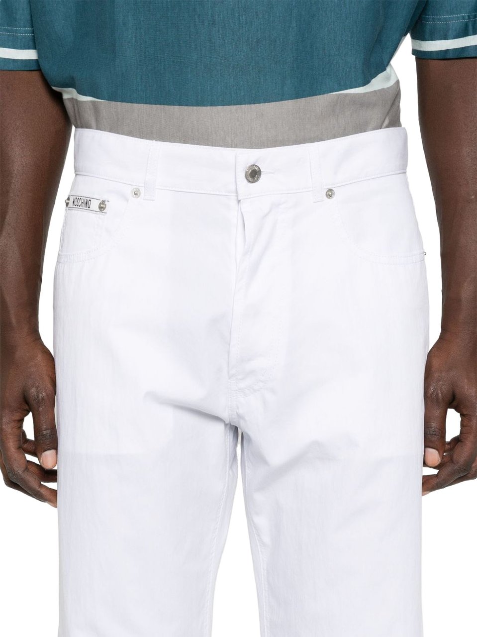 Moschino Classic White Trousers Wit