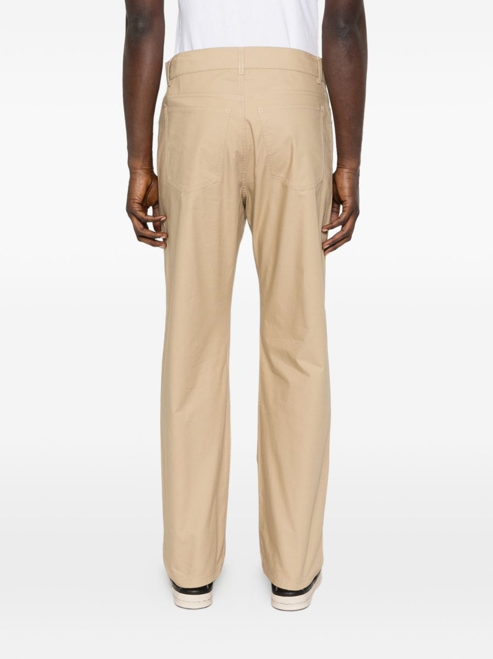 Moschino Straight-Leg Trousers In Silk And Nylon Blend Neutraal