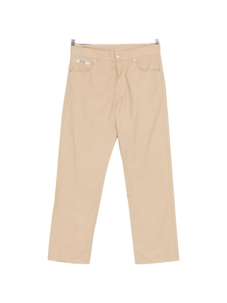 Moschino Straight-Leg Trousers In Silk And Nylon Blend Neutraal
