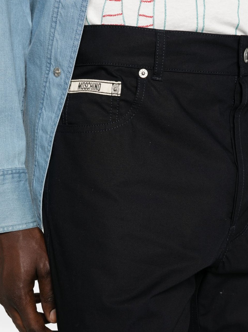 Moschino Trousers Dark Blue Zwart