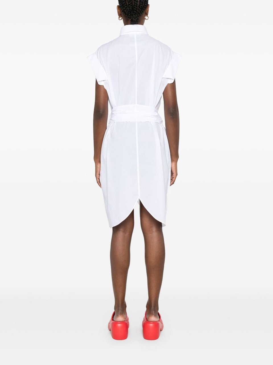Moschino Sleeveless White Dress Wit