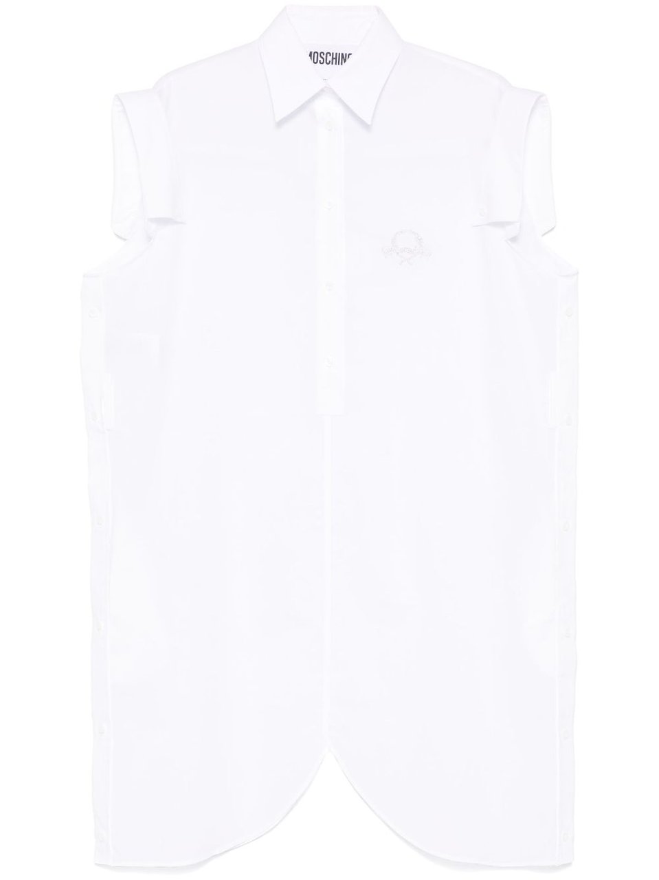 Moschino Sleeveless White Dress Wit