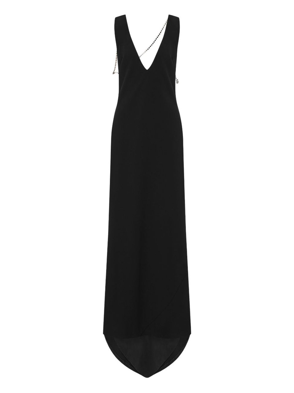 Moschino Flowing Black Maxi Dress Zwart