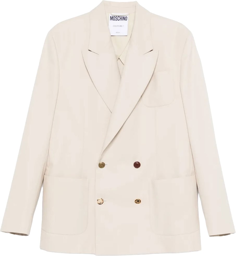 Moschino Structured Tailored Jacket With Refined Silhouette Neutraal