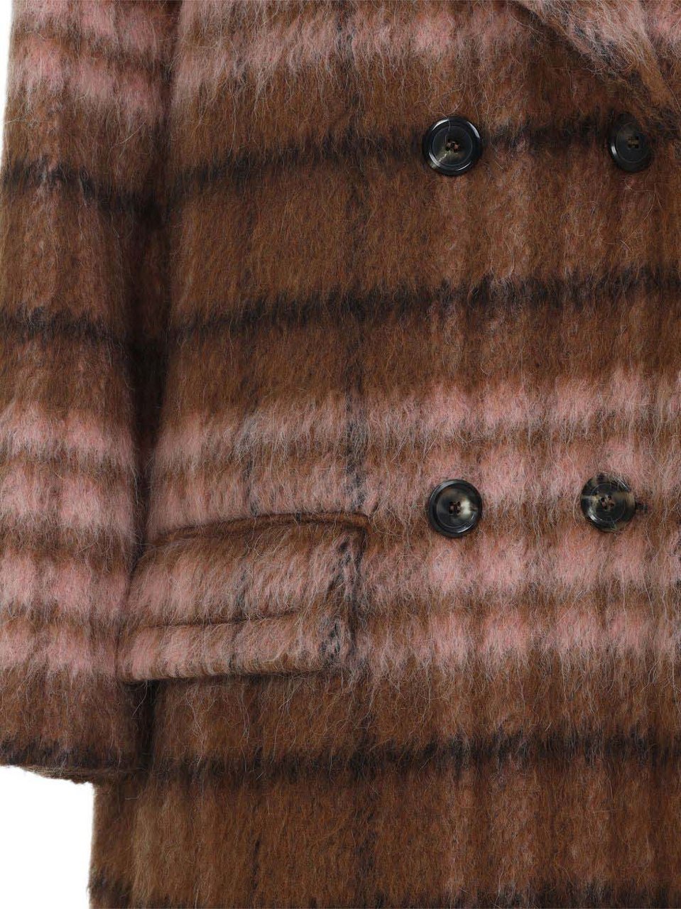 Moschino Coats Multi Brown Bruin