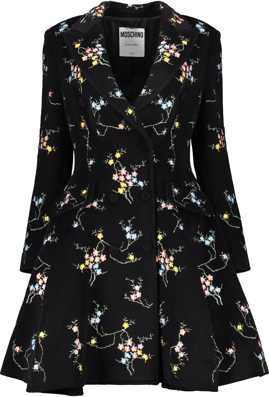 Moschino Double-breasted coat Roze