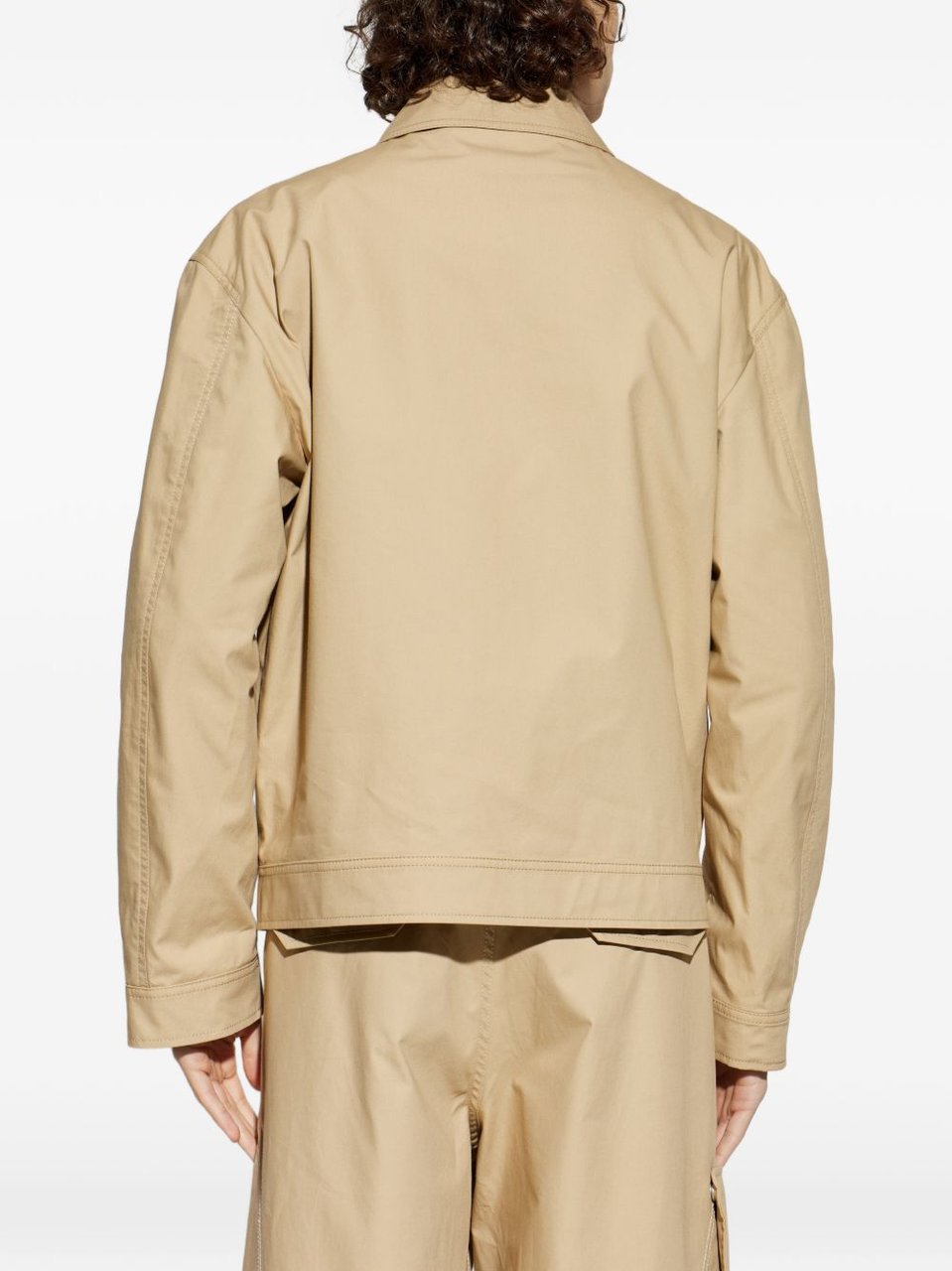 Moschino Beige Jacket with Dual Pockets Neutraal