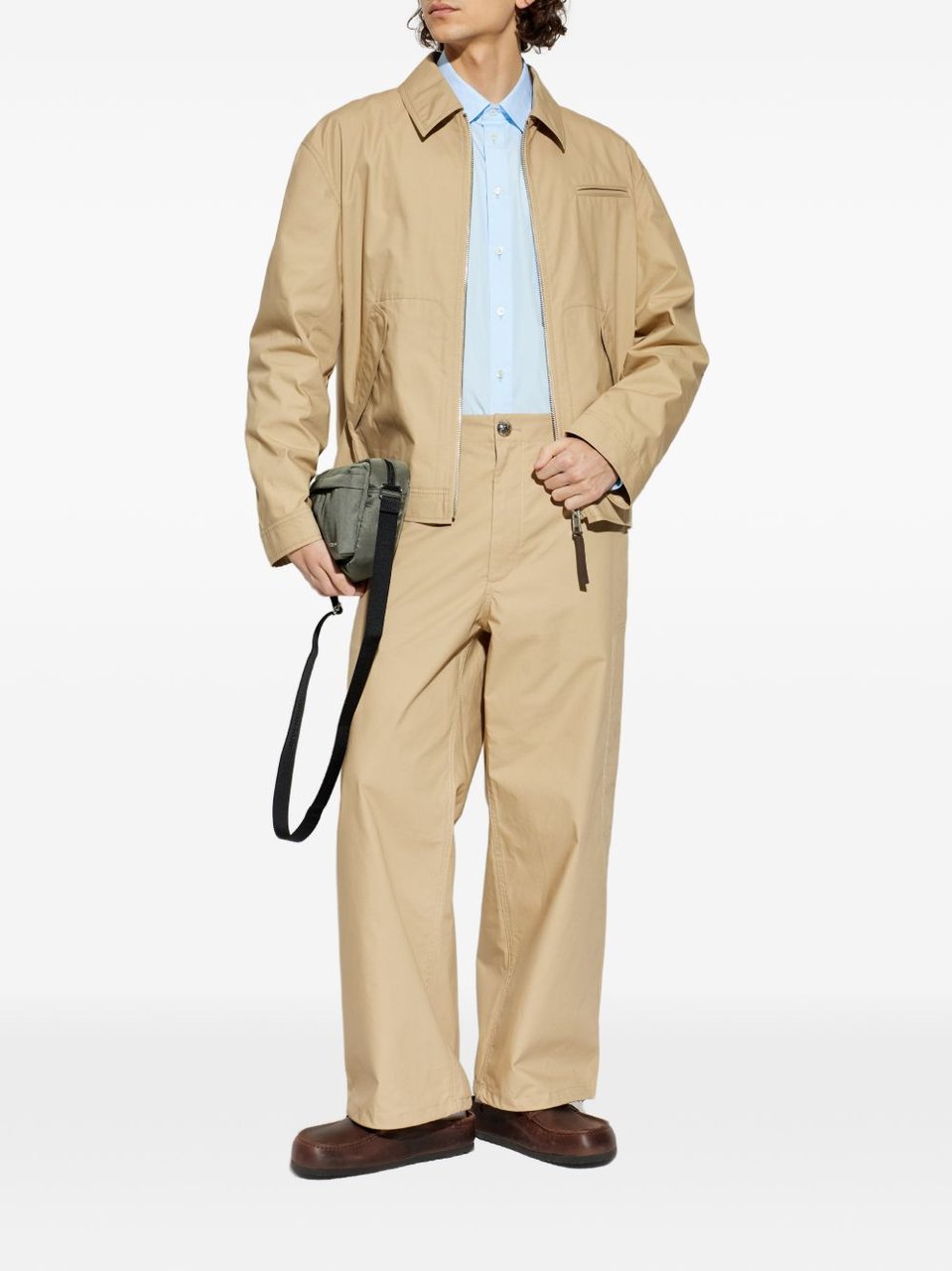 Moschino Beige Jacket with Dual Pockets Neutraal