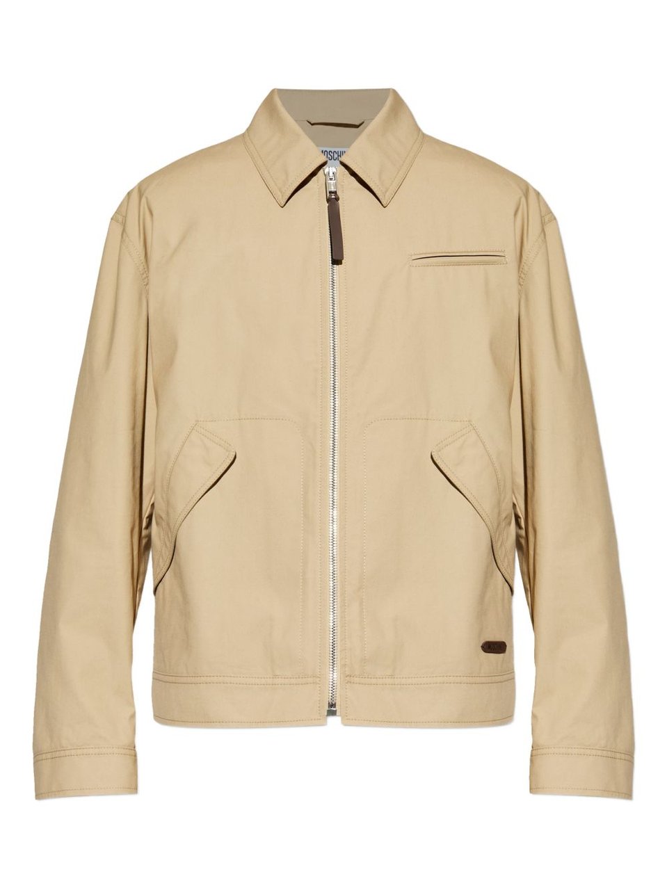 Moschino Beige Jacket with Dual Pockets Neutraal