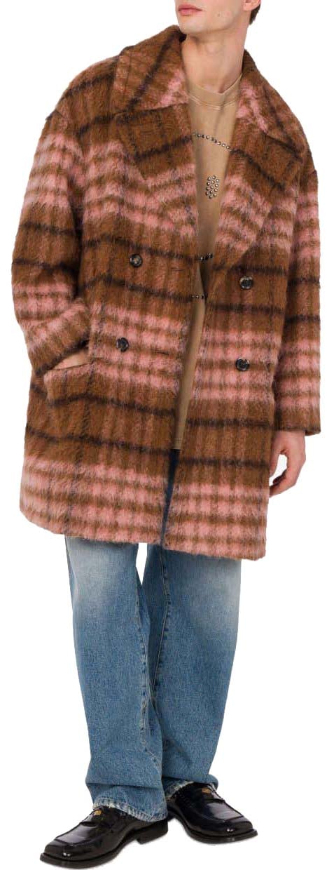 Moschino Coats Multi Brown Bruin