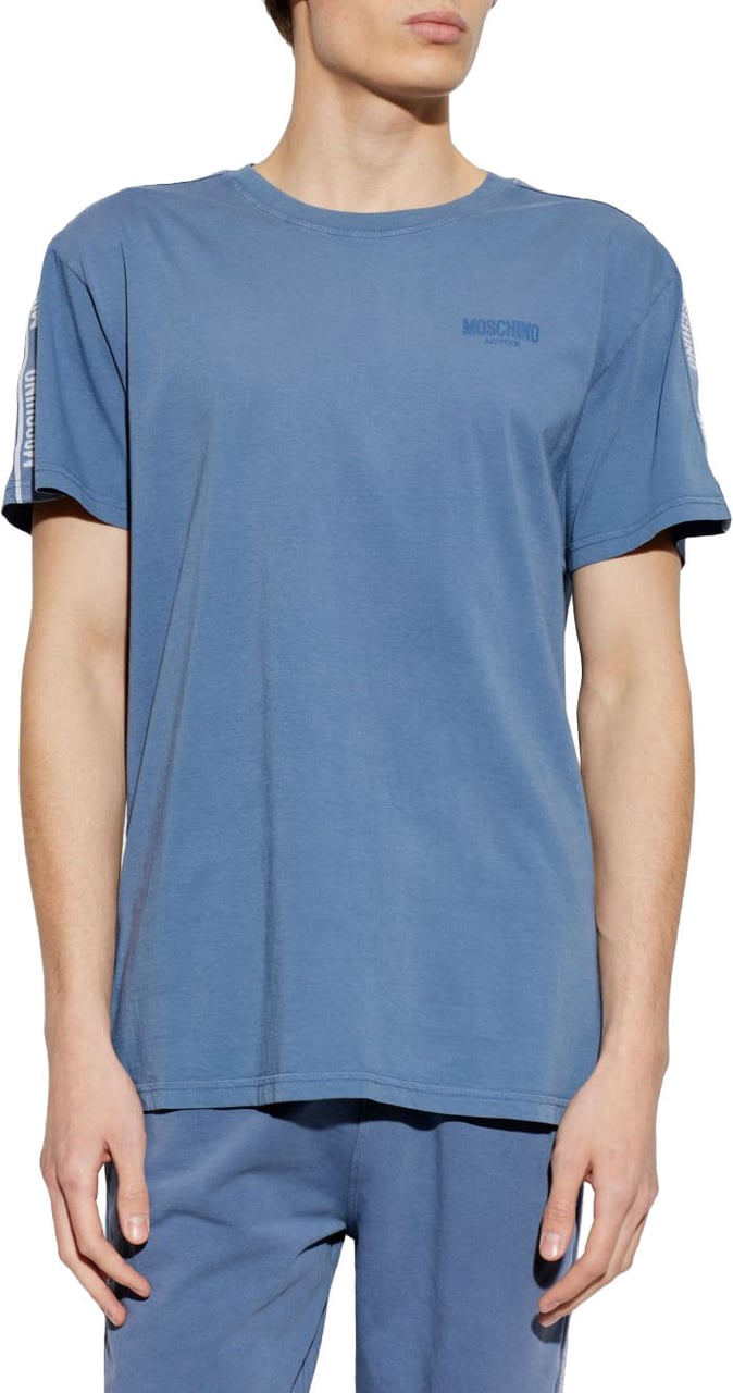 Moschino T-Shirts And Polos Blue Blauw