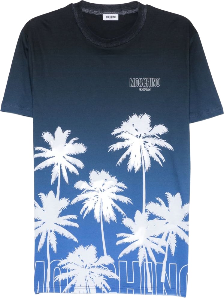 Moschino T-Shirts And Polos Multi Blue Blauw