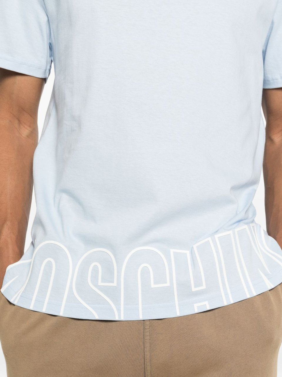 Moschino T-Shirts And Polos Light Blue Lichtblauw