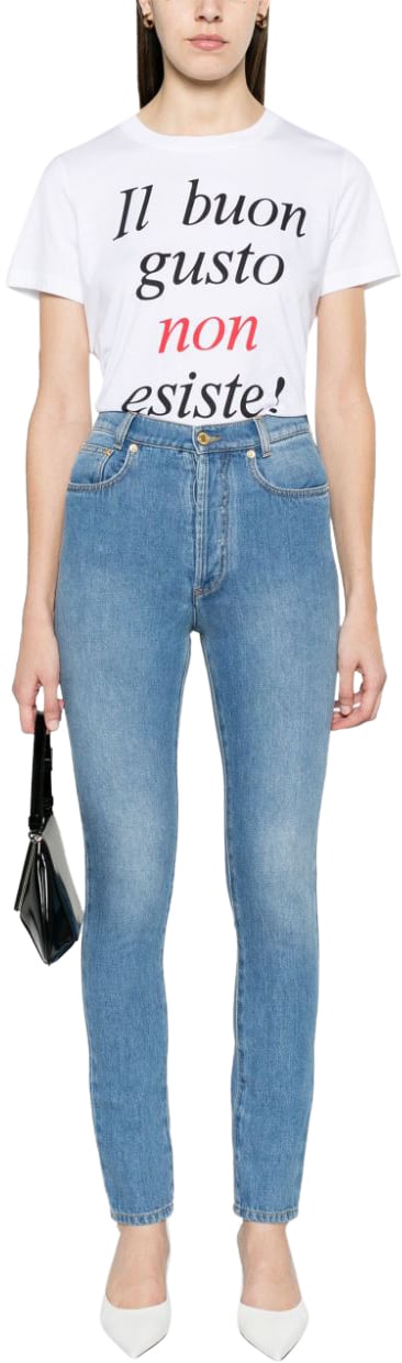 Moschino Top White Wit
