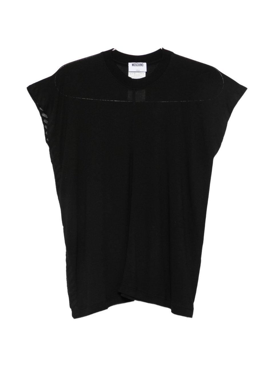 Moschino Black Slub Textured Top Zwart
