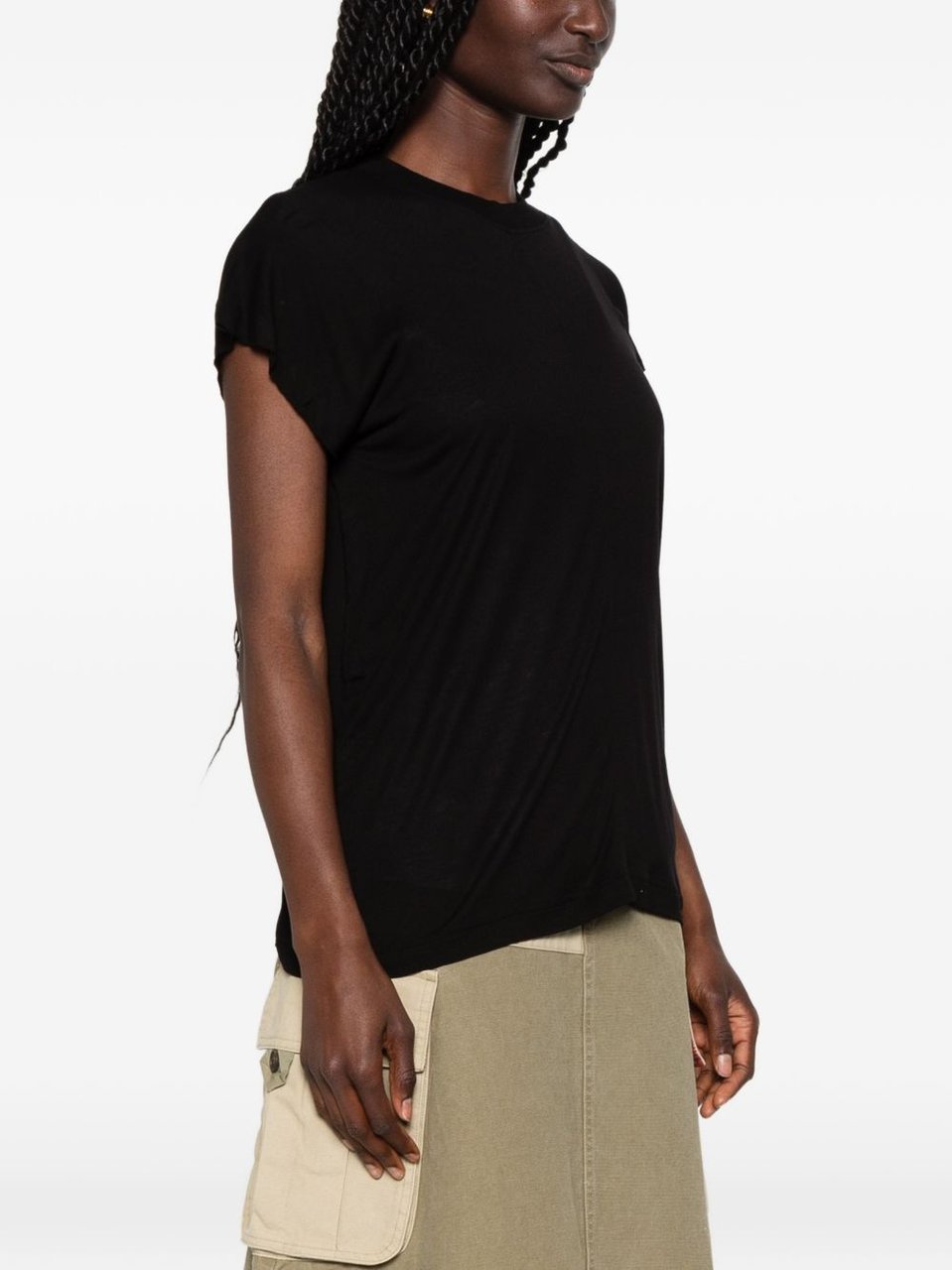Moschino Black Slub Textured Top Zwart