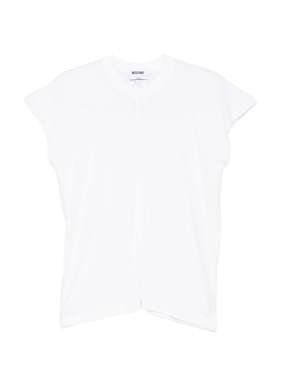 Moschino White Soft Viscose Round Neck T-Shirt Wit