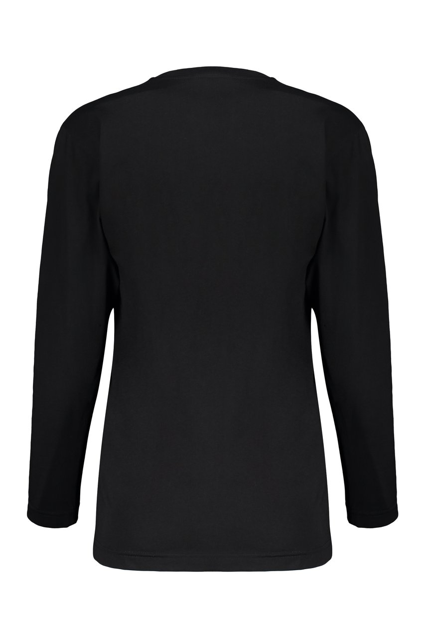 Moschino Long sleeve cotton t-shirt Zwart