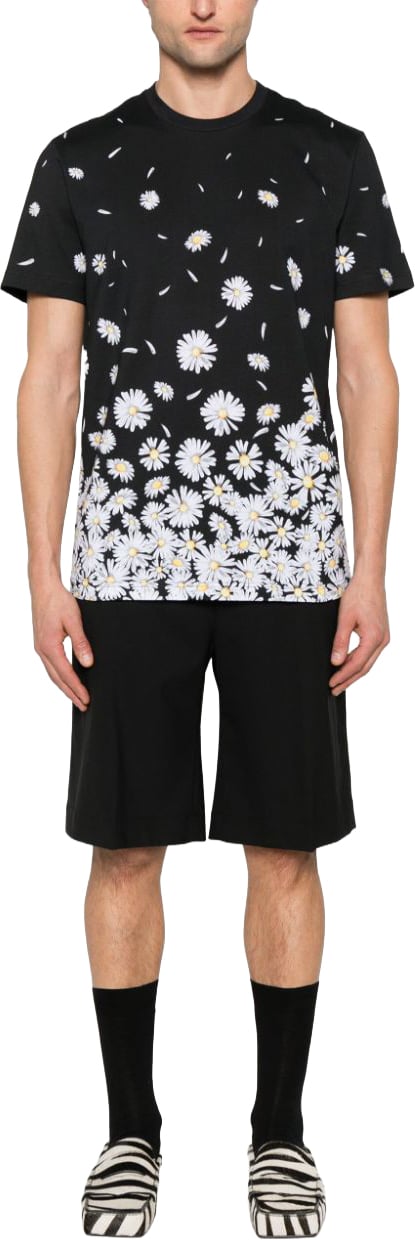 Moschino Short-Sleeve Crew Neck T-Shirt Zwart