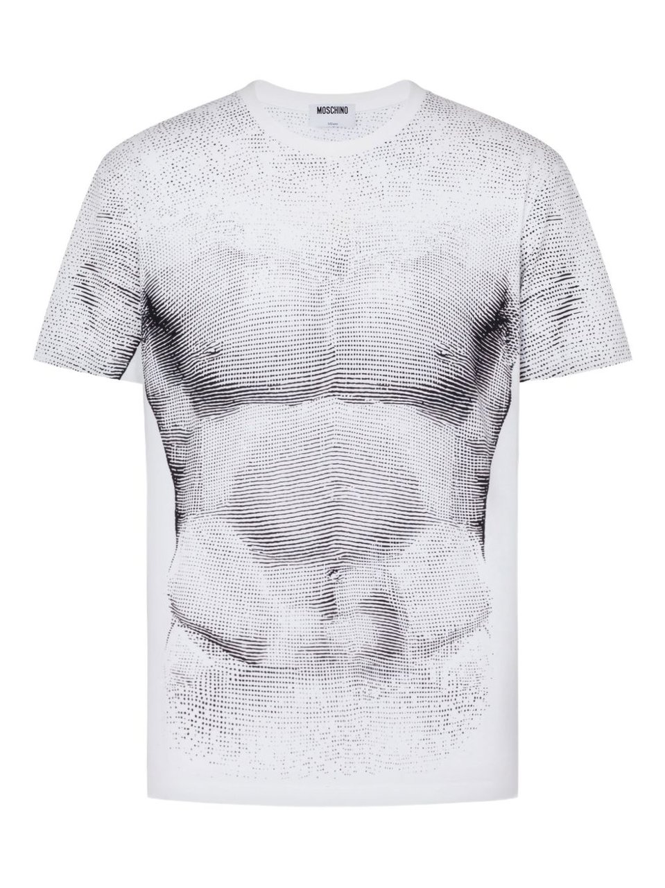 Moschino Monochrome Print T-shirt with Sculpted Torso Grijs