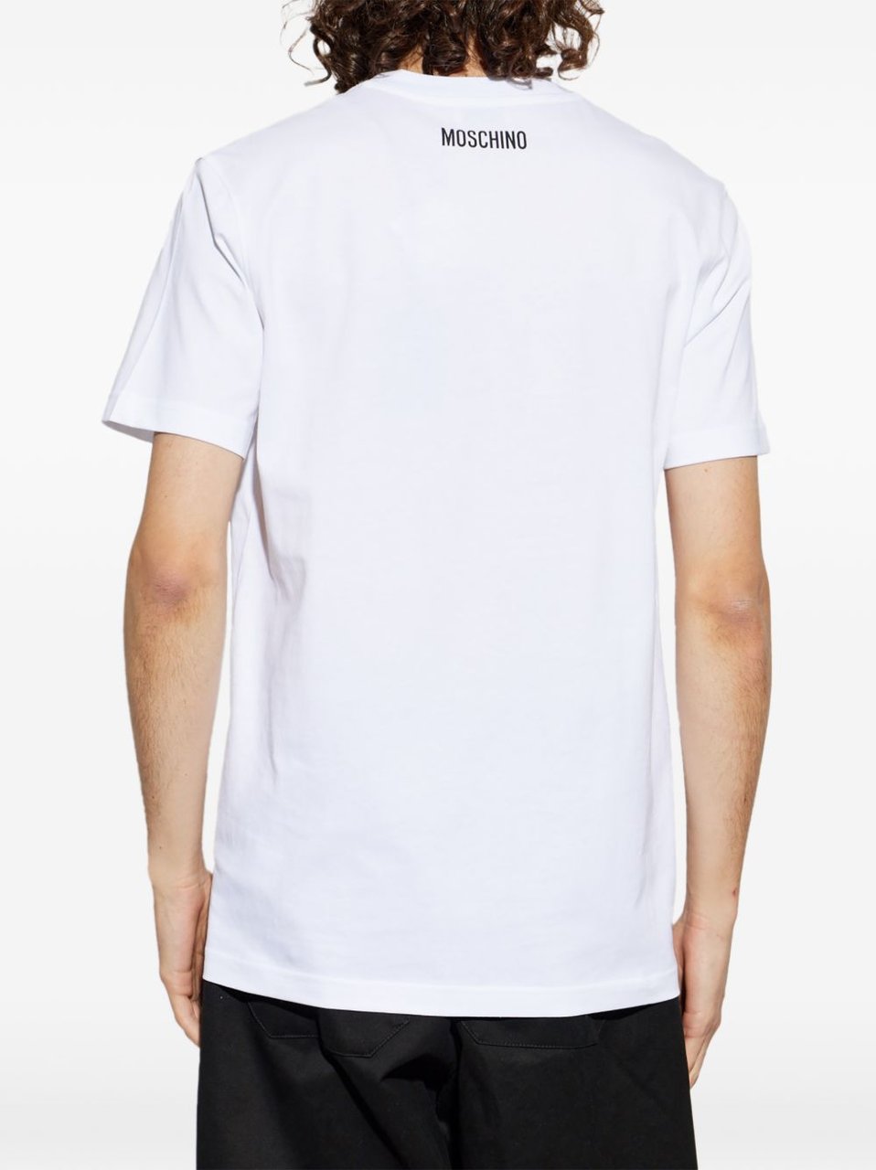 Moschino Short-Sleeve T-Shirt with Sunglasses Print and Pocket Wit